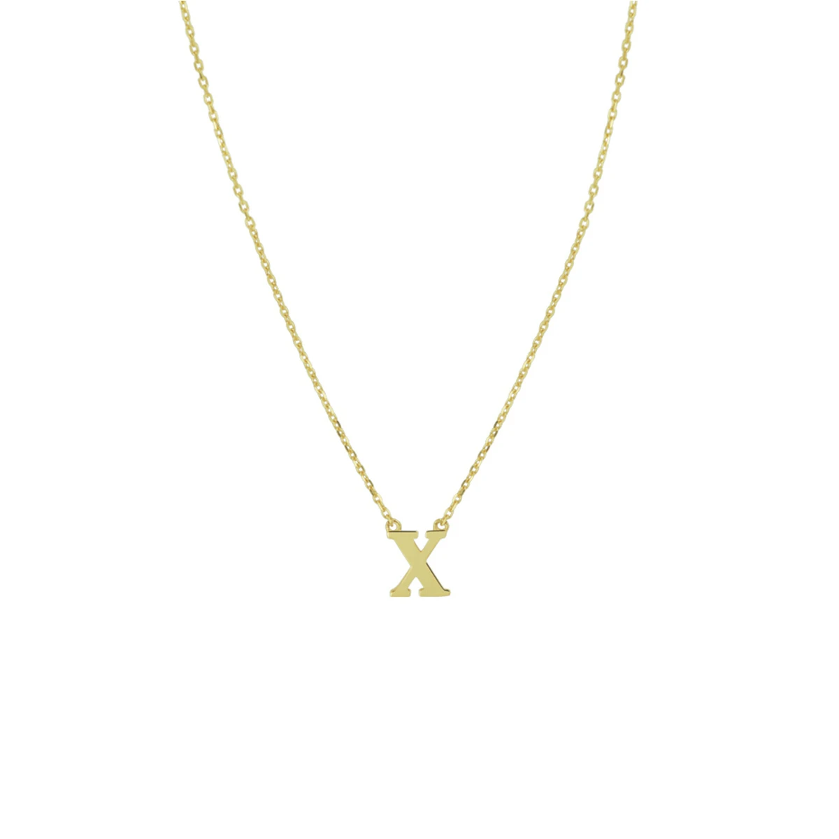 collier letter 40 - 42 - 44 cm 14K geelgoud