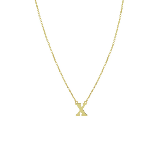 collier letter 40 - 42 - 44 cm 14K geelgoud