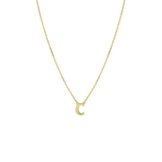 collier letter 40 - 42 - 44 cm 14K geelgoud