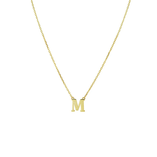collier letter 40 - 42 - 44 cm 14K geelgoud
