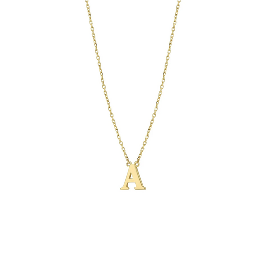 collier letter 40 - 42 - 44 cm 14K geelgoud