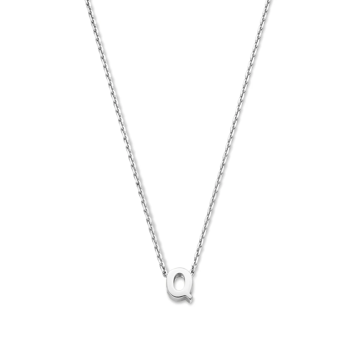 collier letter zilver gerhodineerd