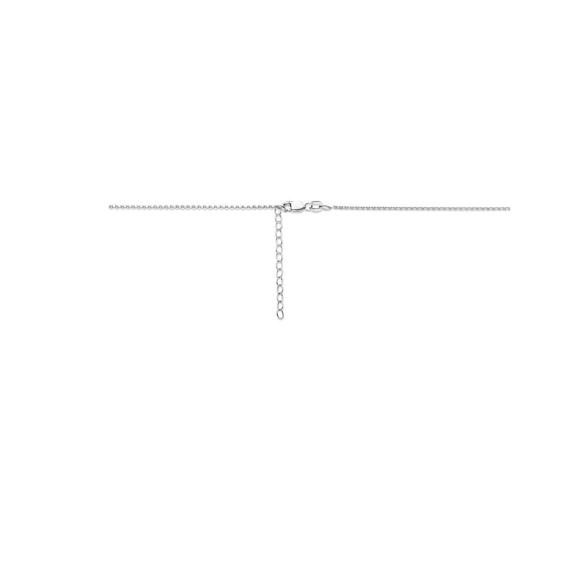 collier letter zilver gerhodineerd