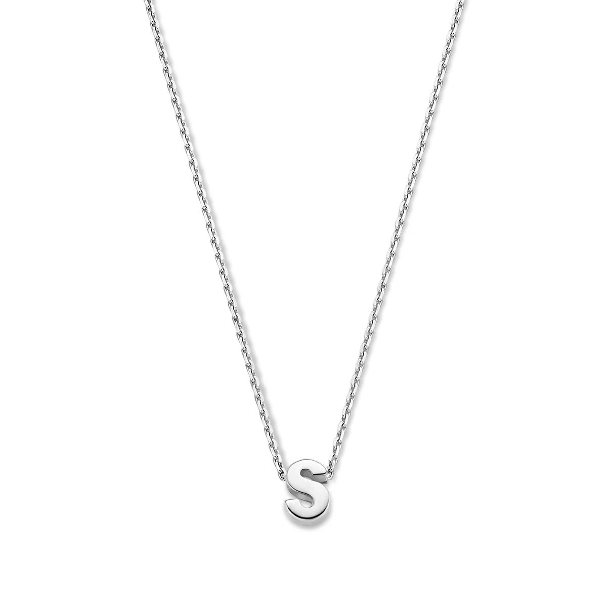 collier letter zilver gerhodineerd