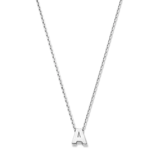 collier letter zilver gerhodineerd