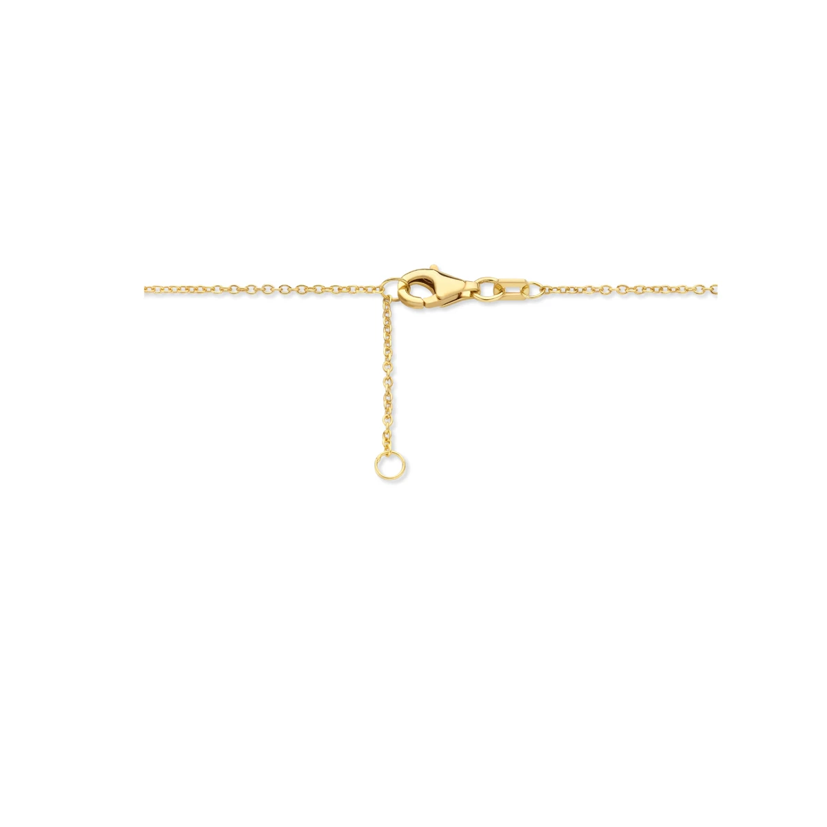 collier natuurlijke kleurstenen 1,2 mm 40 - 42 cm 14K geelgoud