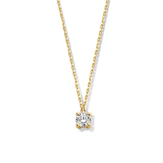 Collier Olivia 0,30 crt. geelgoud