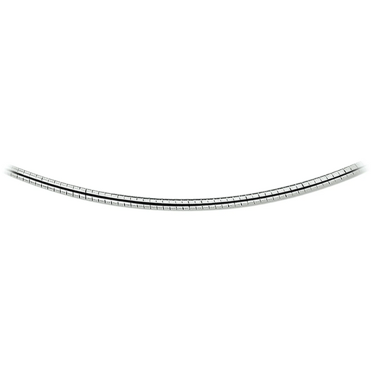 collier omega rond 2,75 mm zilver gerhodineerd