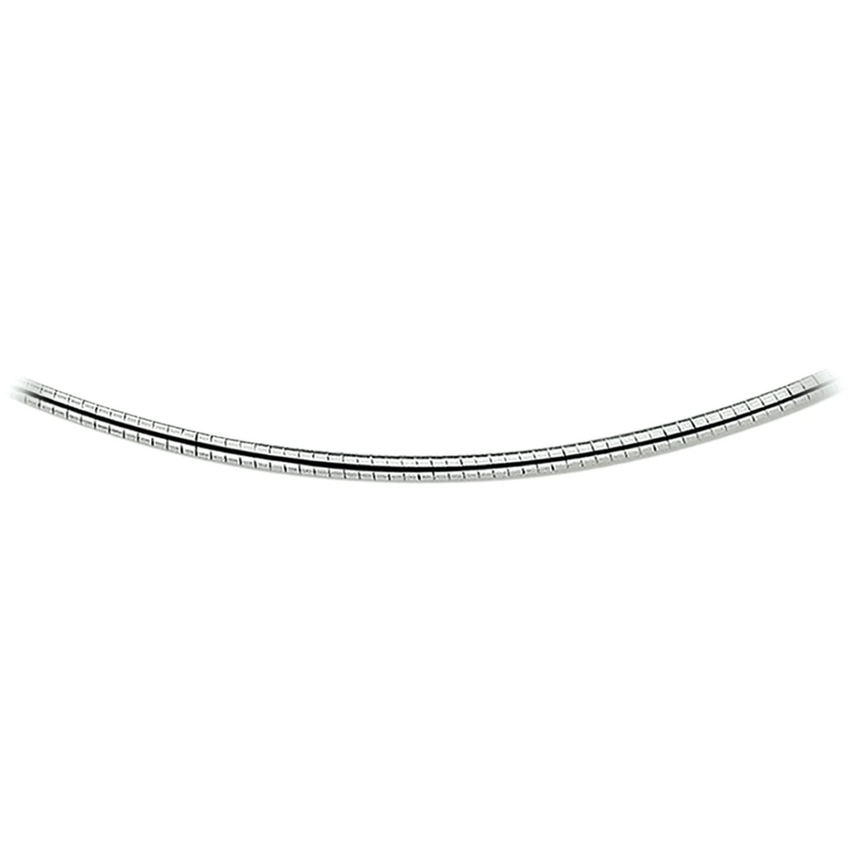 collier omega rond 2,75 mm zilver gerhodineerd