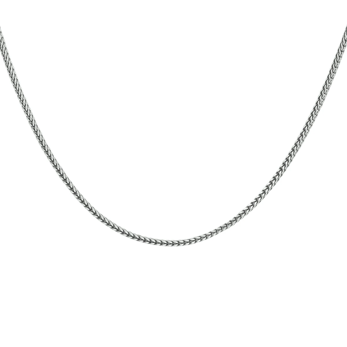 collier oxi vossestaart 1,6 mm zilver geoxideerd
