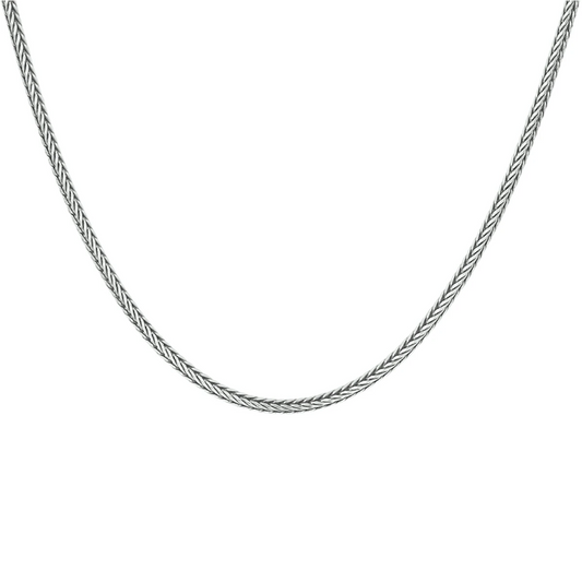 collier oxi vossestaart 2,0 mm zilver geoxideerd