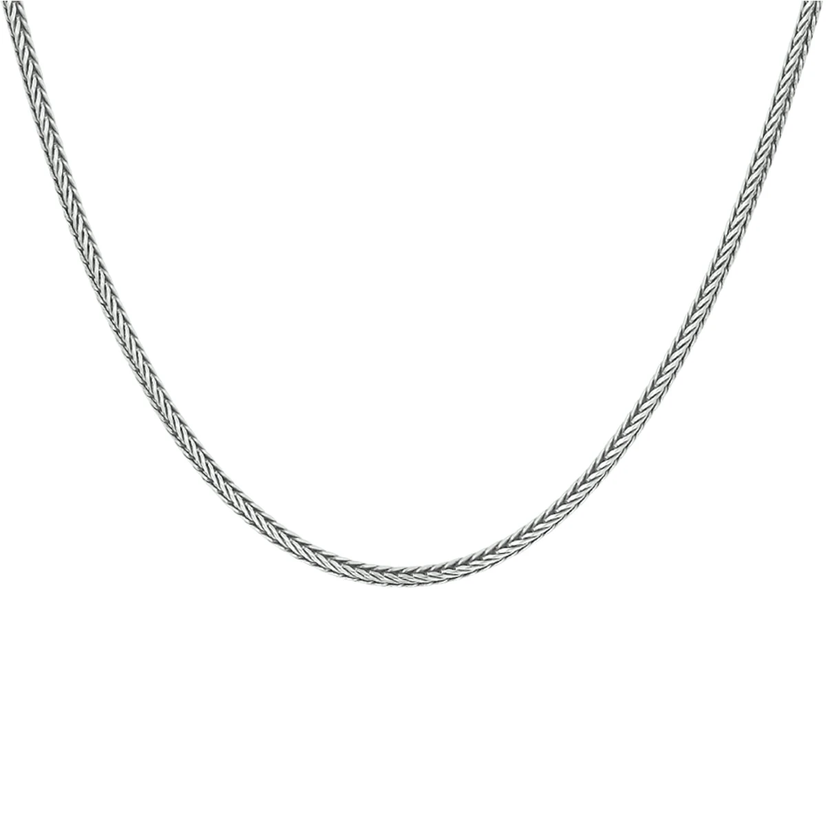 collier oxi vossestaart 2,0 mm zilver geoxideerd