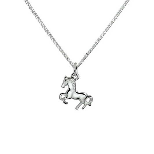 collier paard 36 + 4 cm zilver gerhodineerd