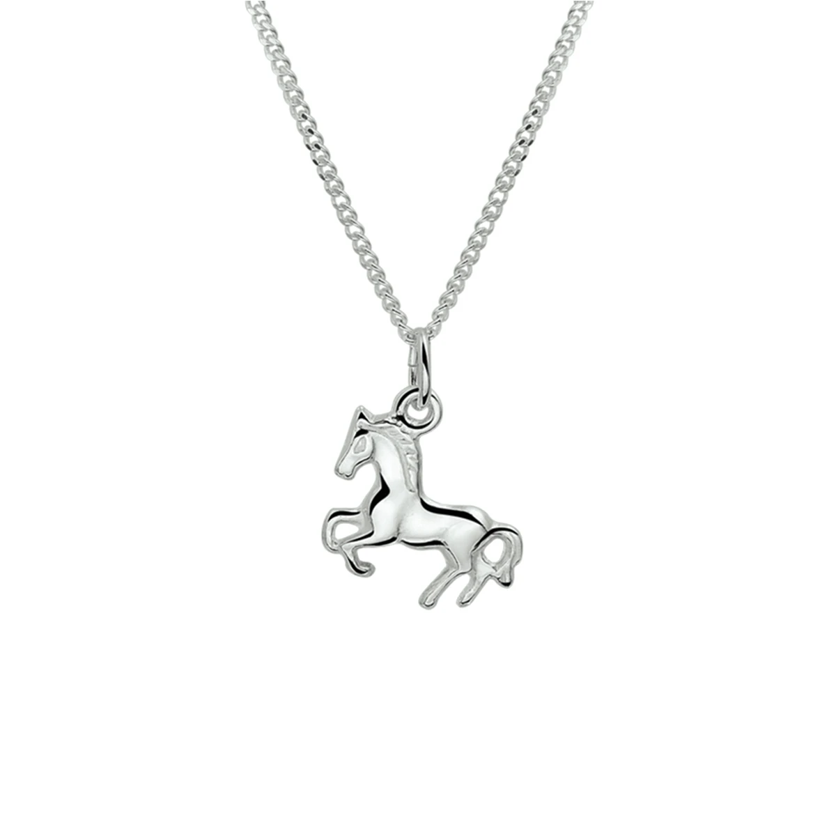 collier paard 36 + 4 cm zilver wit