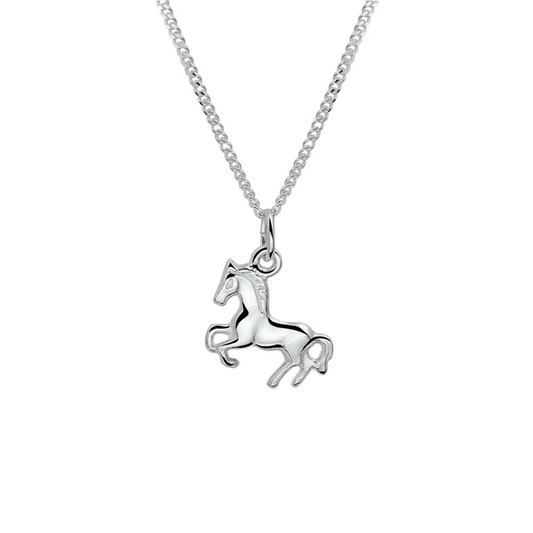 collier paard 36 + 4 cm zilver wit