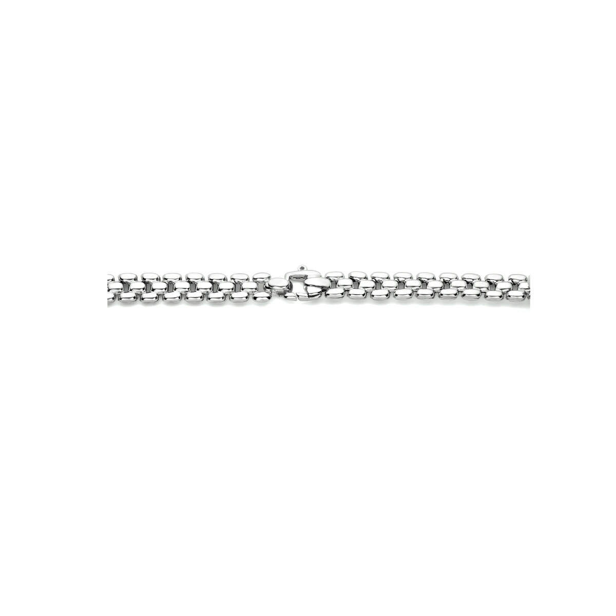 collier panter 6,9 mm 43 cm zilver gerhodineerd