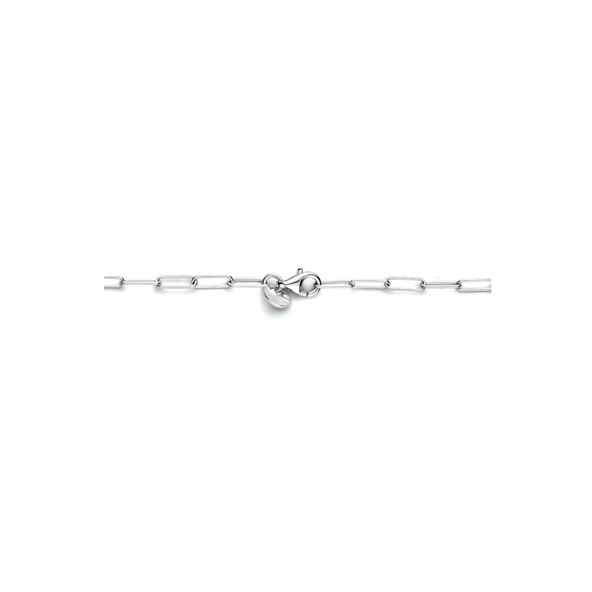 collier paperclip ronde buis 3,0 mm 45 cm zilver gerhodineerd