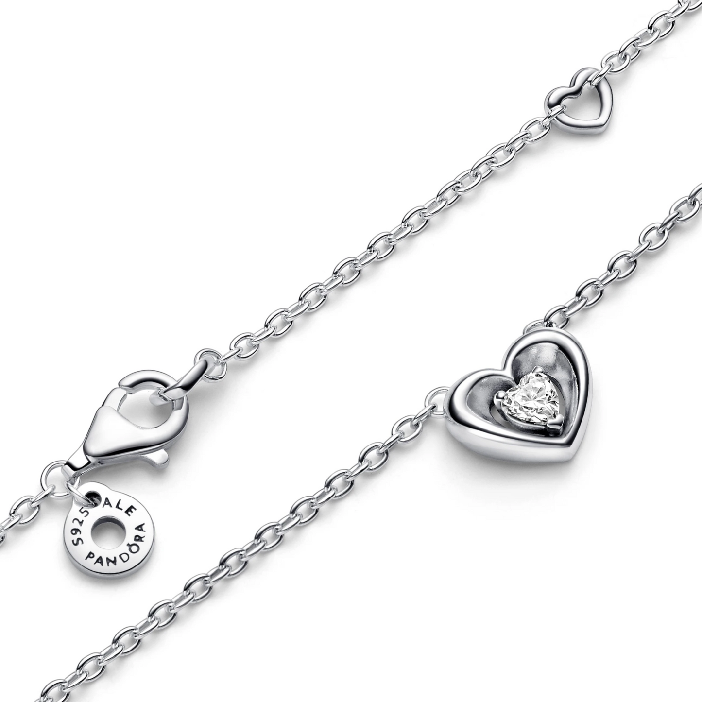 Collier Pendant Cœur Rayonnant & Pierre Flottante