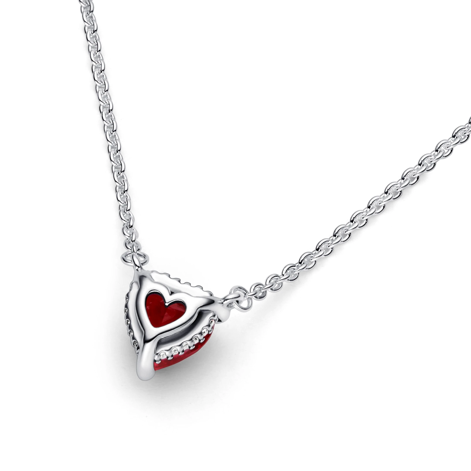 Collier Pendant Halo Cœur Scintillant