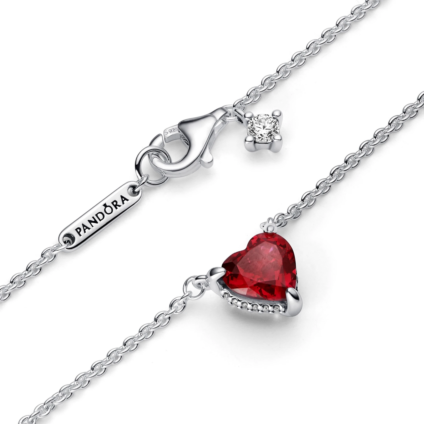 Collier Pendant Halo Cœur Scintillant