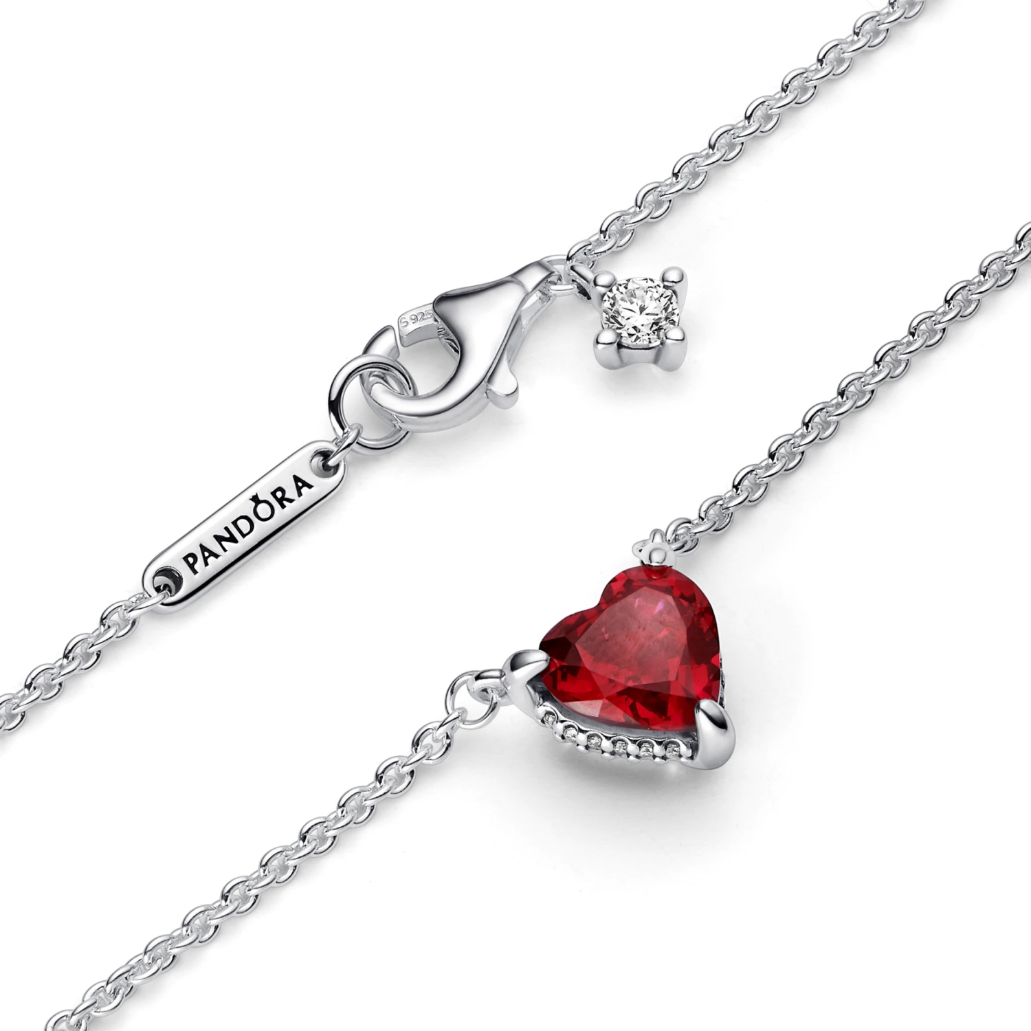 Collier Pendant Halo Cœur Scintillant