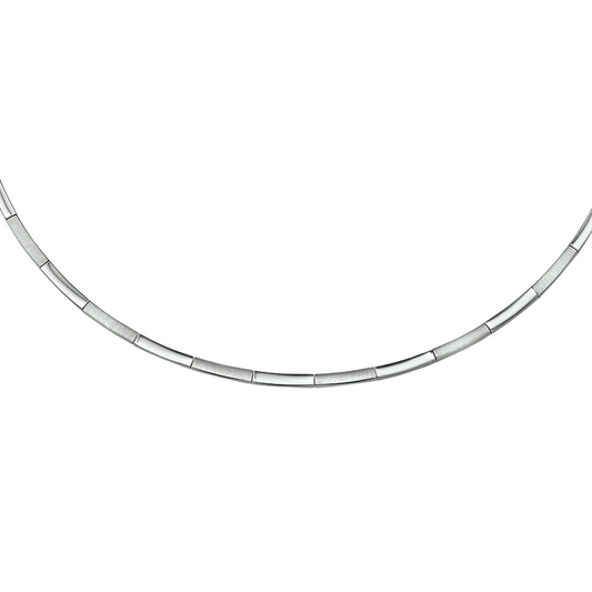 collier poli/mat 2,8 mm 43 cm zilver gerhodineerd