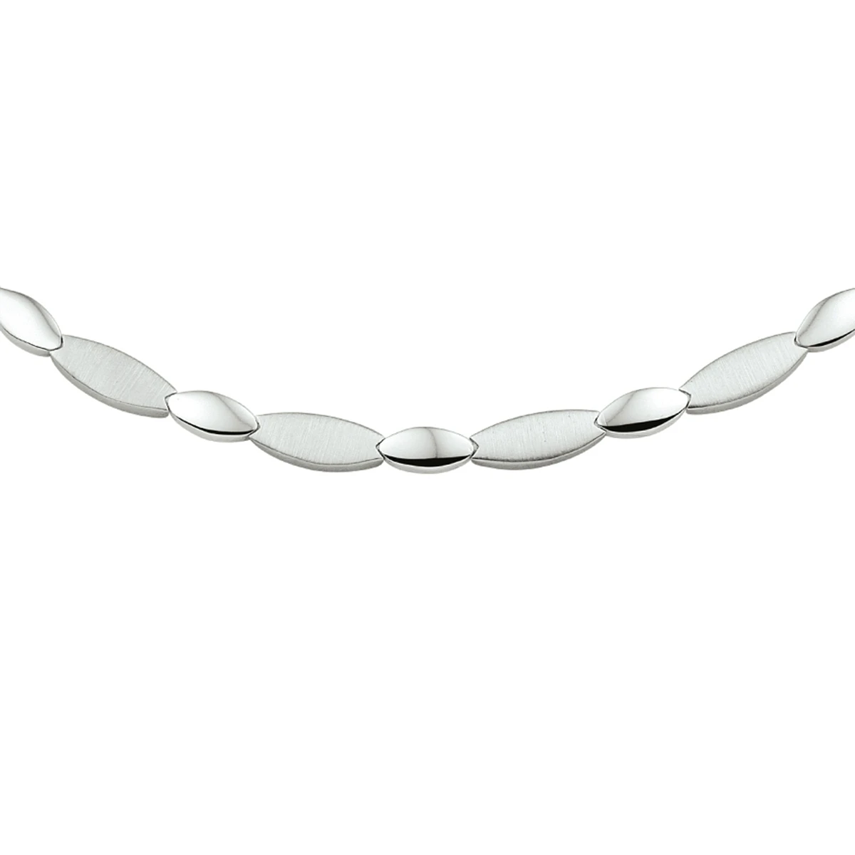 collier poli/mat 5,5 mm zilver gerhodineerd