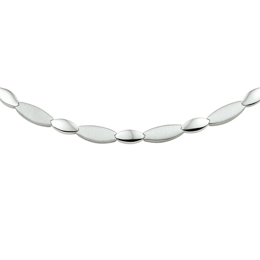 collier poli/mat 5,5 mm zilver gerhodineerd