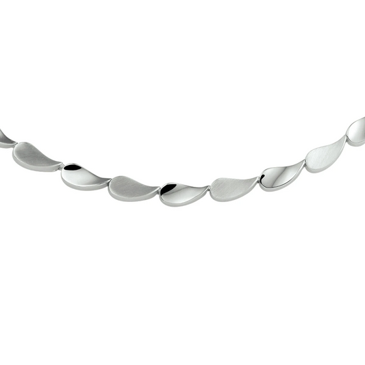 collier poli/mat 5,6 mm 45 cm zilver gerhodineerd