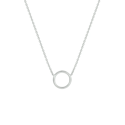 collier rondje 1,3 mm 41 + 5 cm zilver gerhodineerd