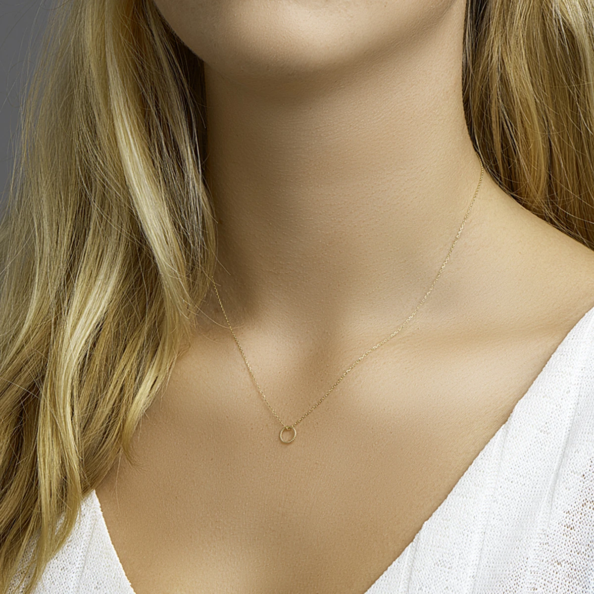 collier rondje 40 - 42 - 44 cm 14K geelgoud