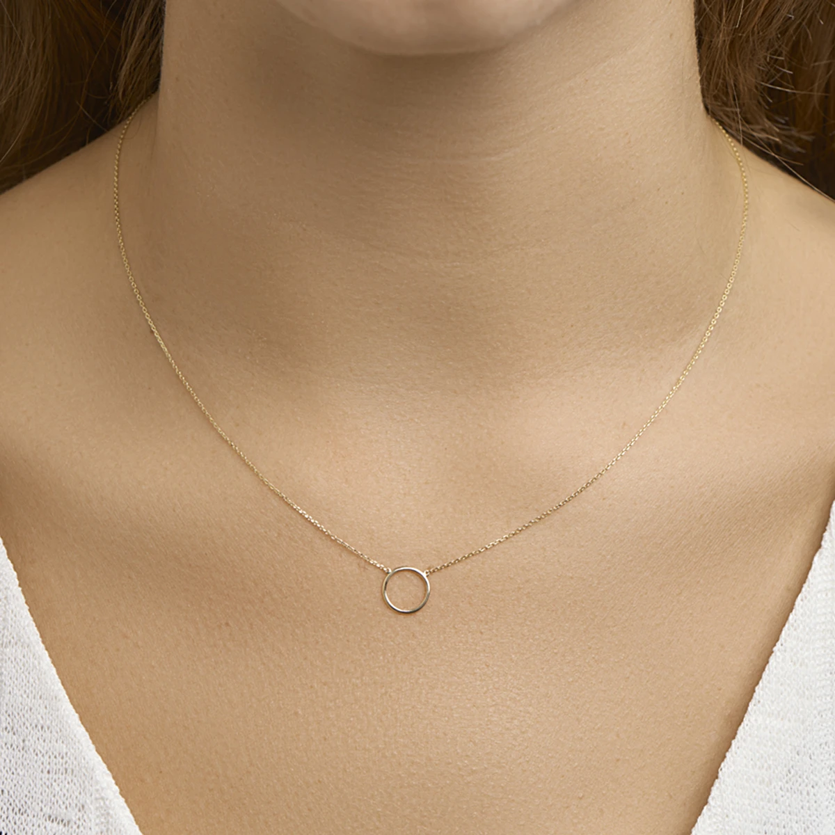 collier rondje 40 - 42 - 44 cm 14K geelgoud