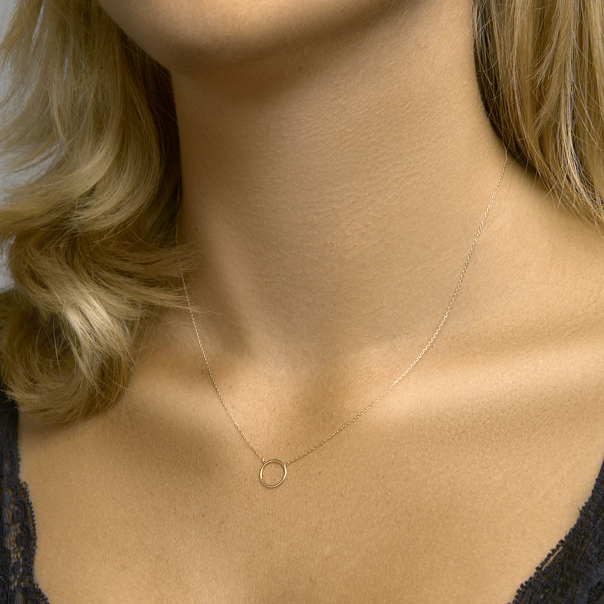 collier rondje 40 - 42 - 44 cm 14K roségoud