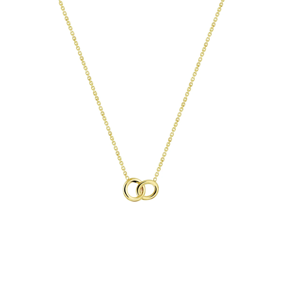 collier rondjes 41 - 43 - 45 cm 14K geelgoud