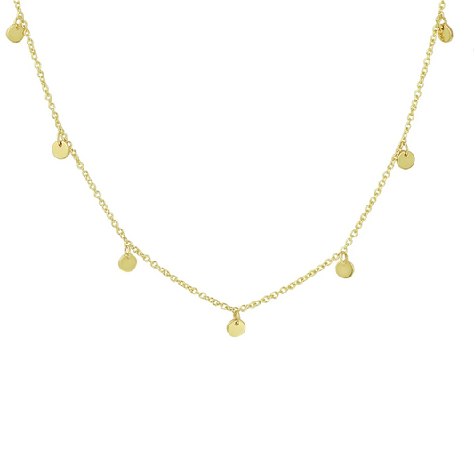 collier rondjes 41 - 43 - 45 cm 14K geelgoud