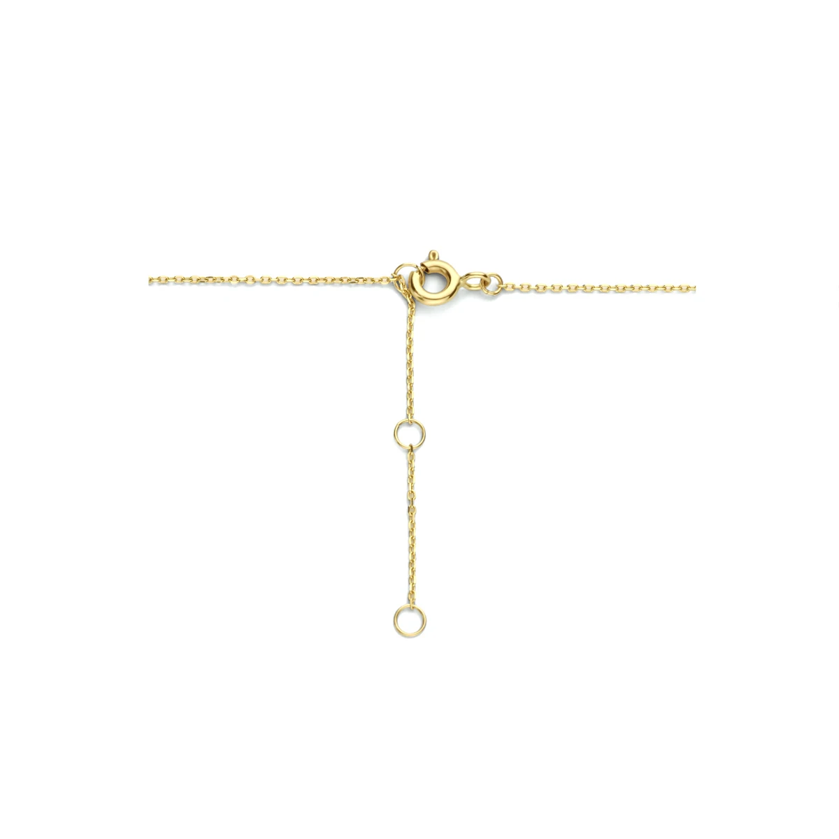 collier rondjes zirkonia 40 - 42 - 44 cm 14K geelgoud