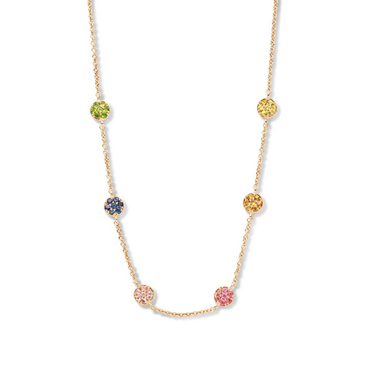 Collier roségoud edelsteen