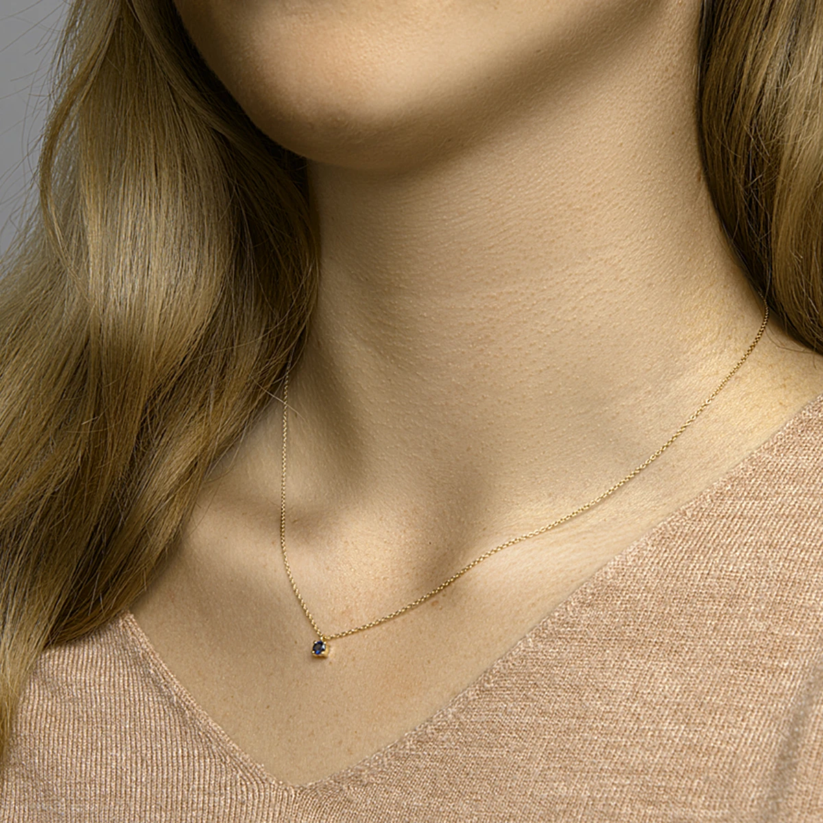 collier saffier 40 - 42 - 44 cm 14K geelgoud