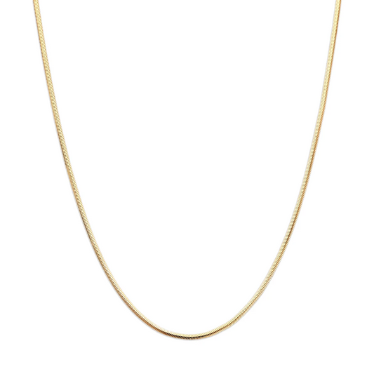 collier slang plat (bol) 2,2 mm 42 cm 14K geelgoud
