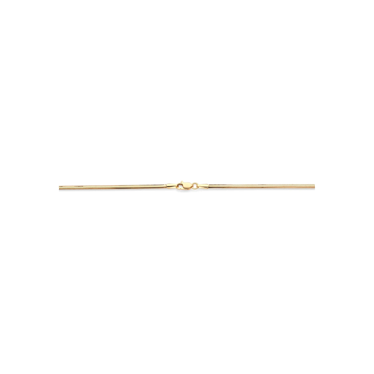collier slang plat (bol) 2,2 mm 42 cm 14K geelgoud