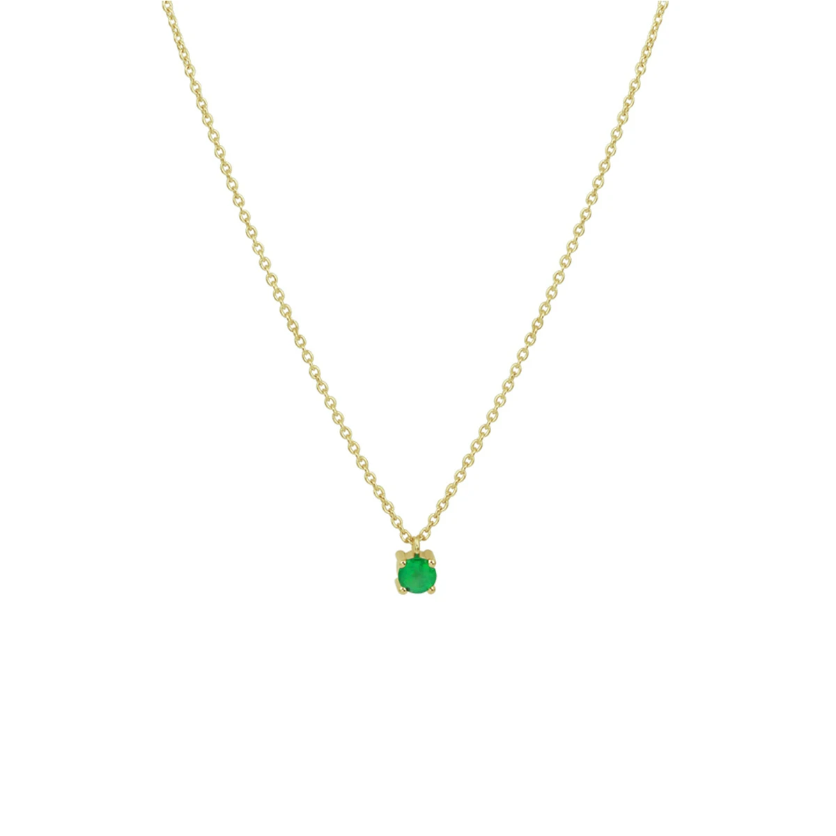 collier smaragd 40 - 42 - 44 cm 14K geelgoud