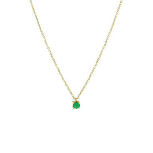 collier smaragd 40 - 42 - 44 cm 14K geelgoud