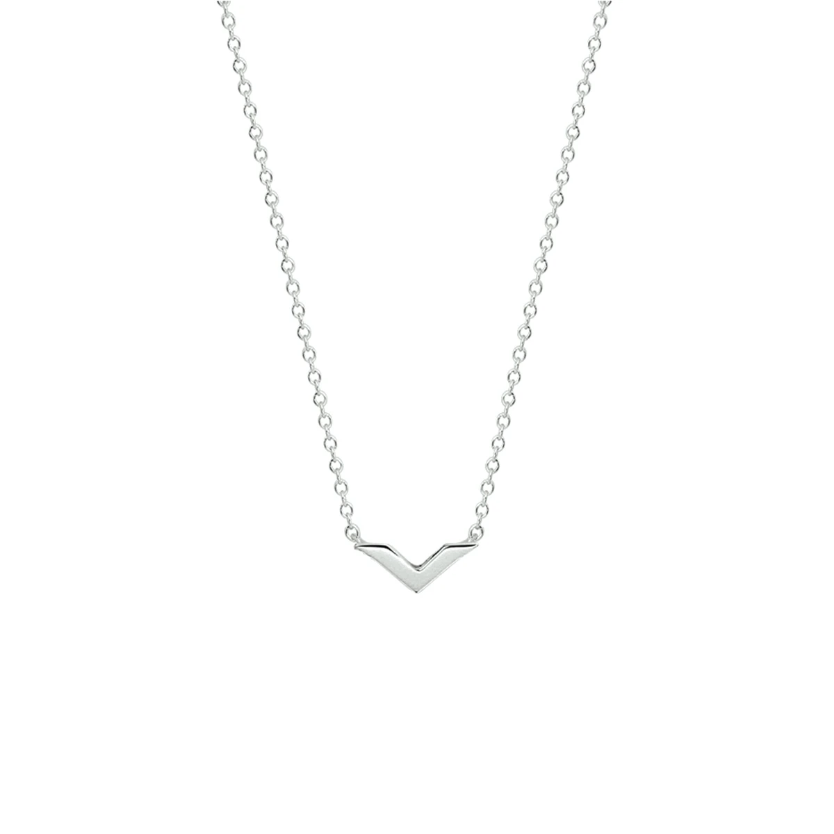 collier v 40 + 4 cm zilver gerhodineerd