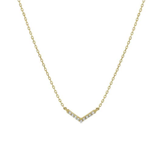 collier v zirkonia 40 - 42 - 44 cm 14K geelgoud