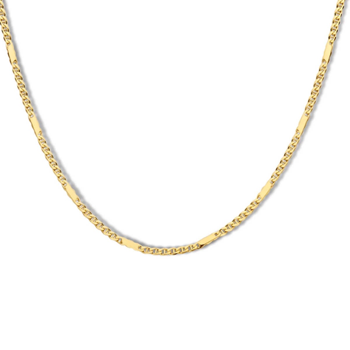collier valkenoog met tussenstuk 1,9 mm 14K geelgoud