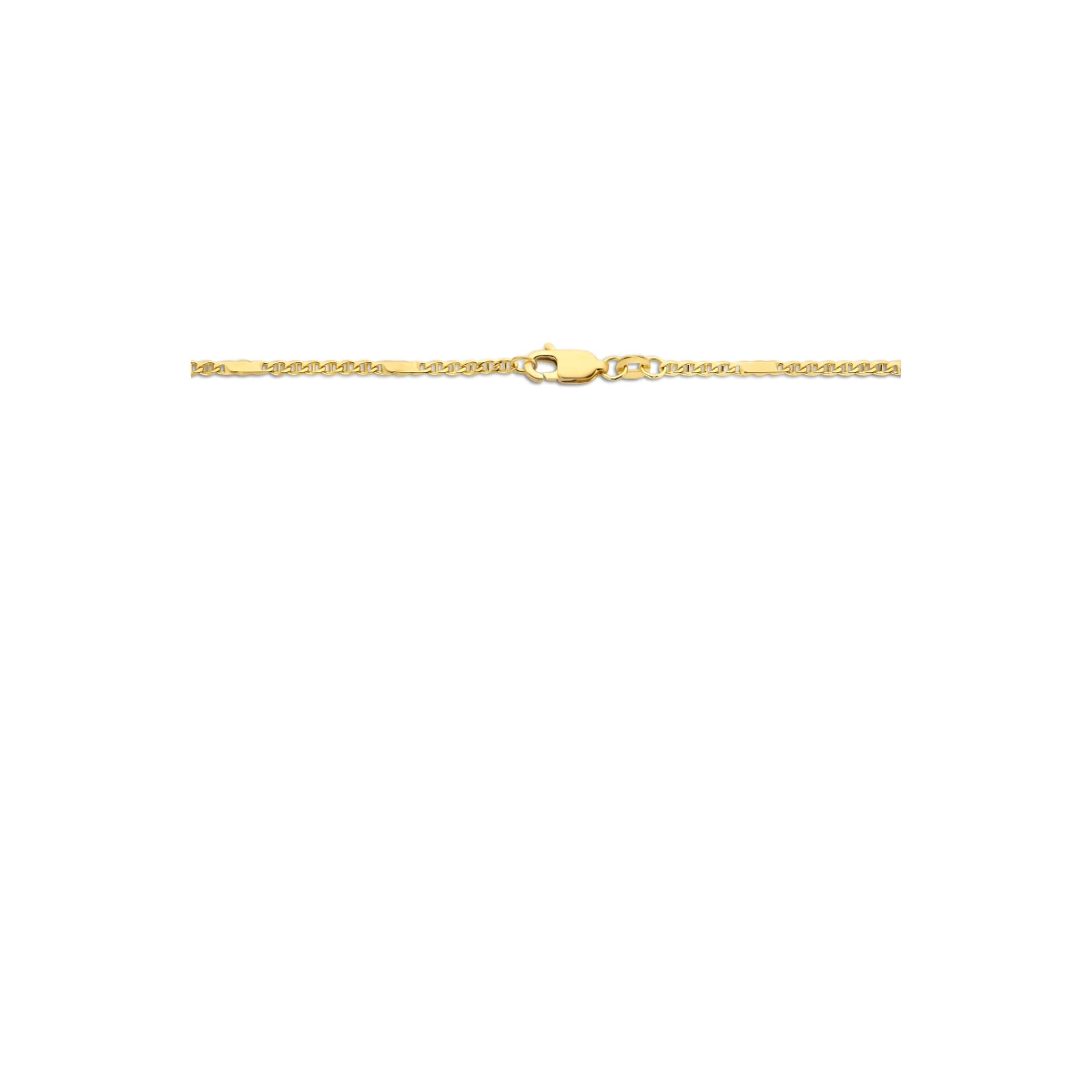 collier valkenoog met tussenstuk 1,9 mm 14K geelgoud