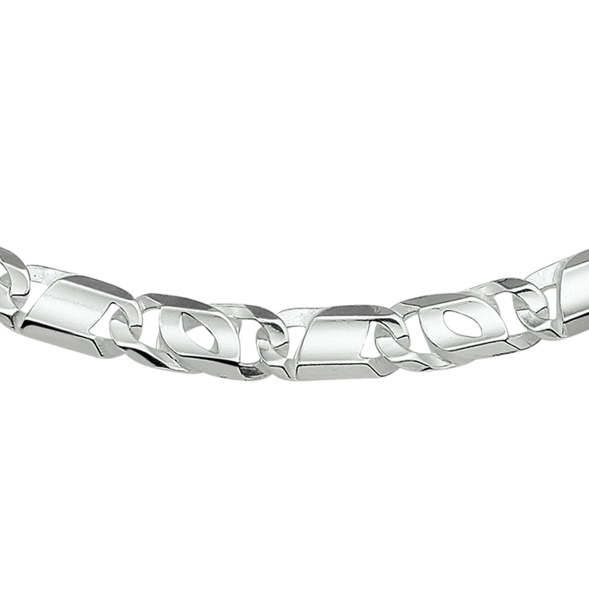 collier valkenoog met tussenstuk 7 mm zilver wit