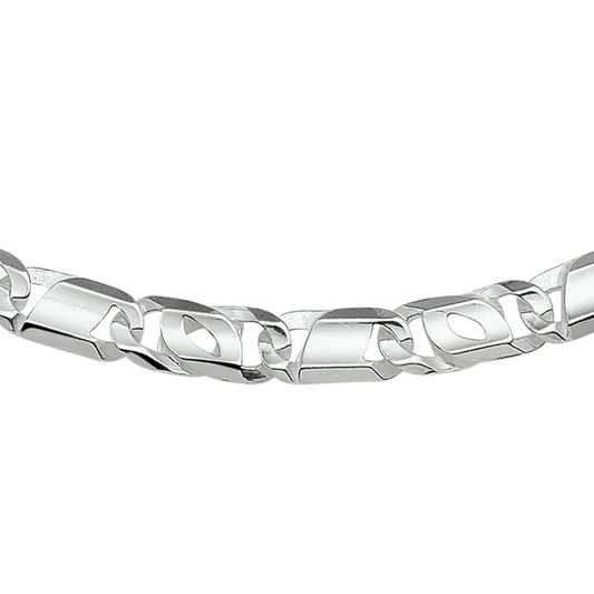 collier valkenoog met tussenstuk 7 mm zilver wit