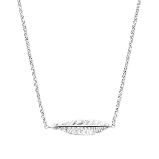 collier veer 40,5 + 3 cm zilver gerhodineerd