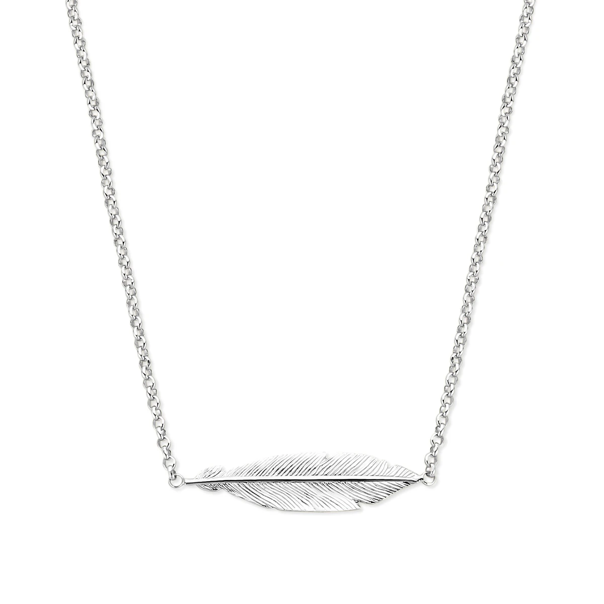 collier veer 40,5 + 3 cm zilver gerhodineerd